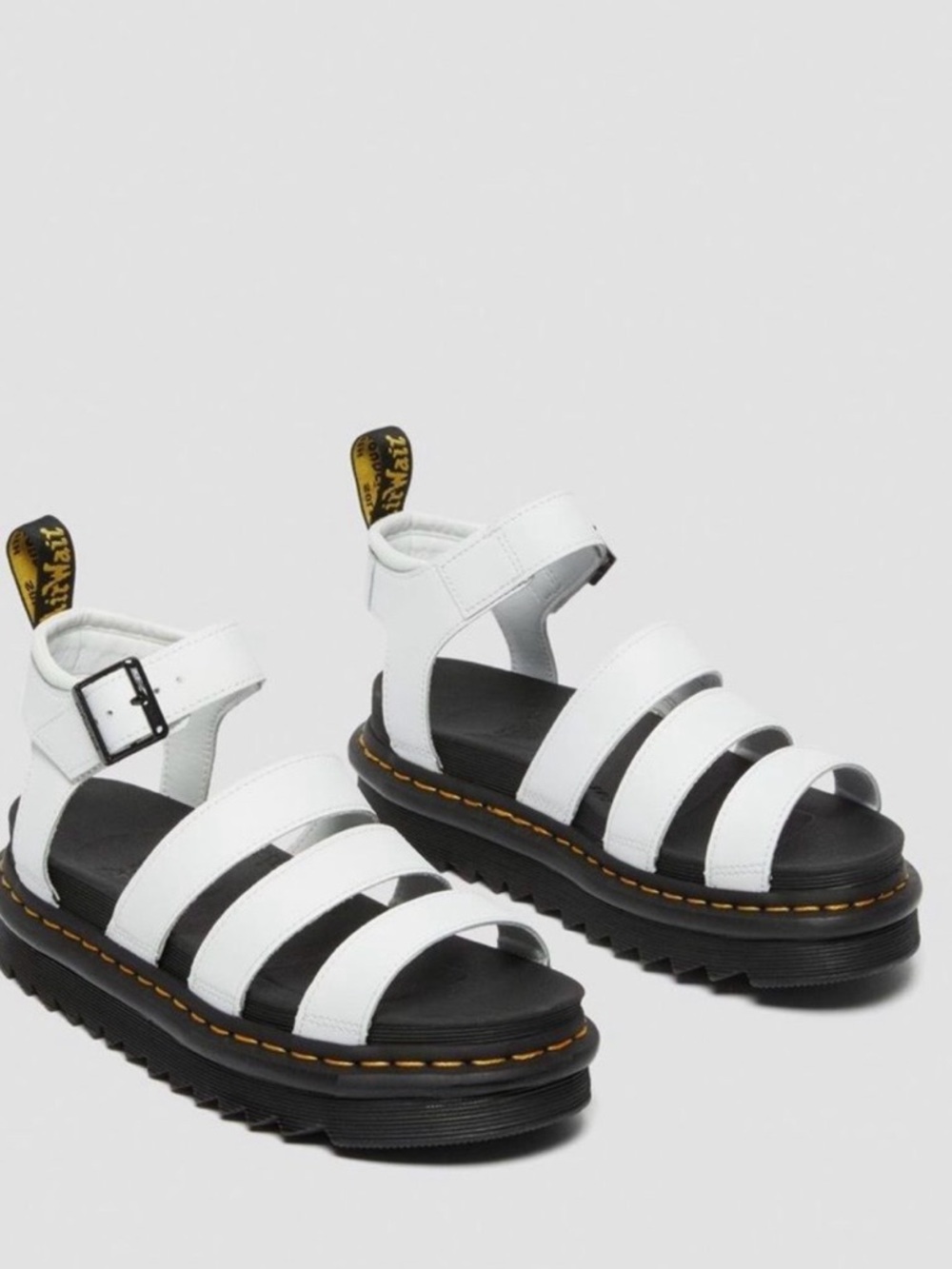 Free People x Dr. Martens Blaire Hydro Leather Flatform Gladiator Sandals s - Picture 2 of 8